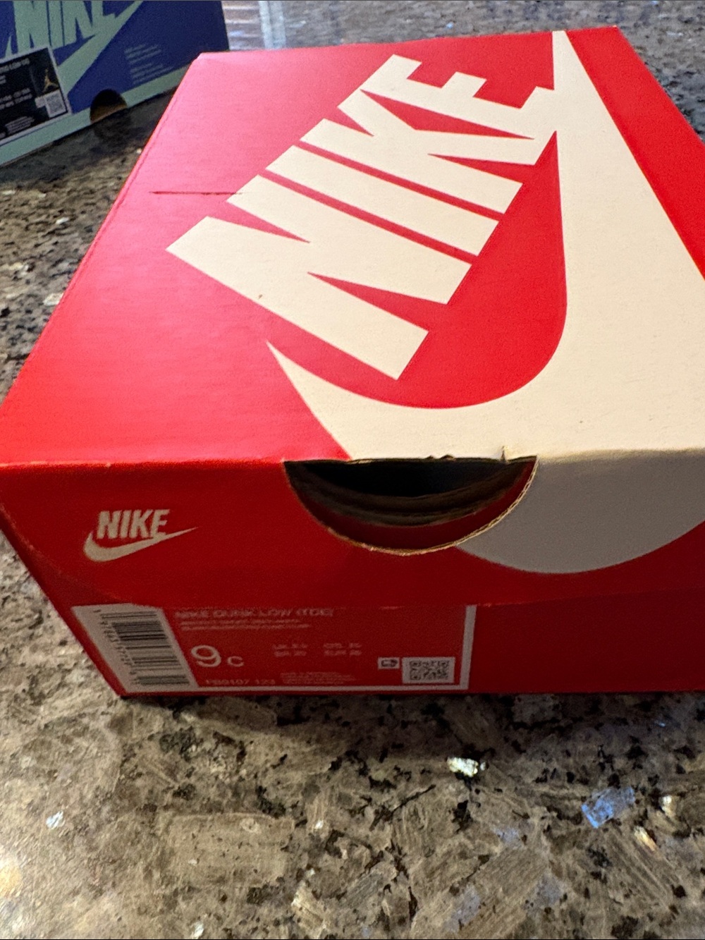 Nike Red and White Logo Shoe Box